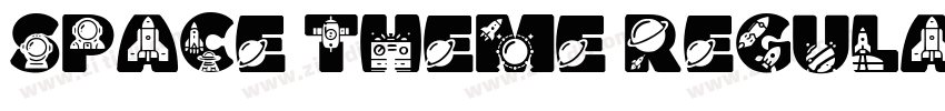 Space Theme RegularV字体转换